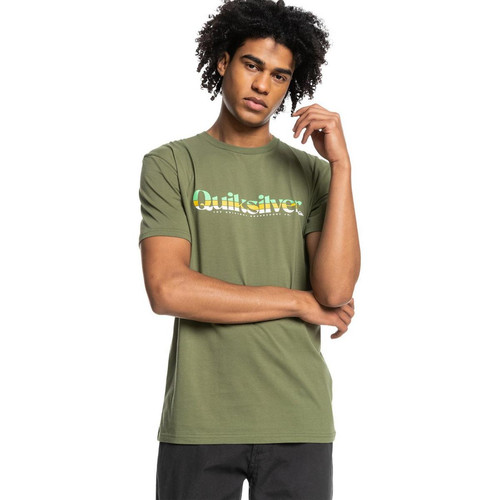 Quiksilver - Tee-shirt homme vert olive - Promos vêtements homme Soldes