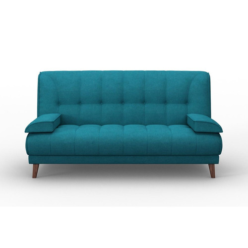 R by Rodier - Sofa 2 Places Convertible Clic-Clac ROMAN Turquoise - Promo Meuble & Déco