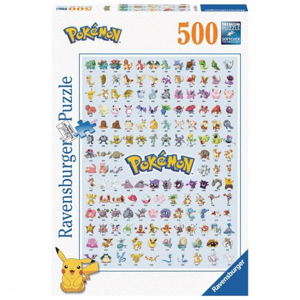 Puzzle 500 pièces - Pokédex première génération - Pokémon Ravensburger LES ESSENTIELS ENFANTS