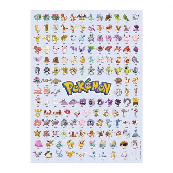 Puzzle 500 pièces - Pokédex première génération - Pokémon Ravensburger