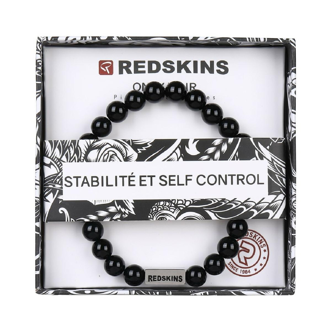 bracelet 285702 redskins bijoux onyx noir