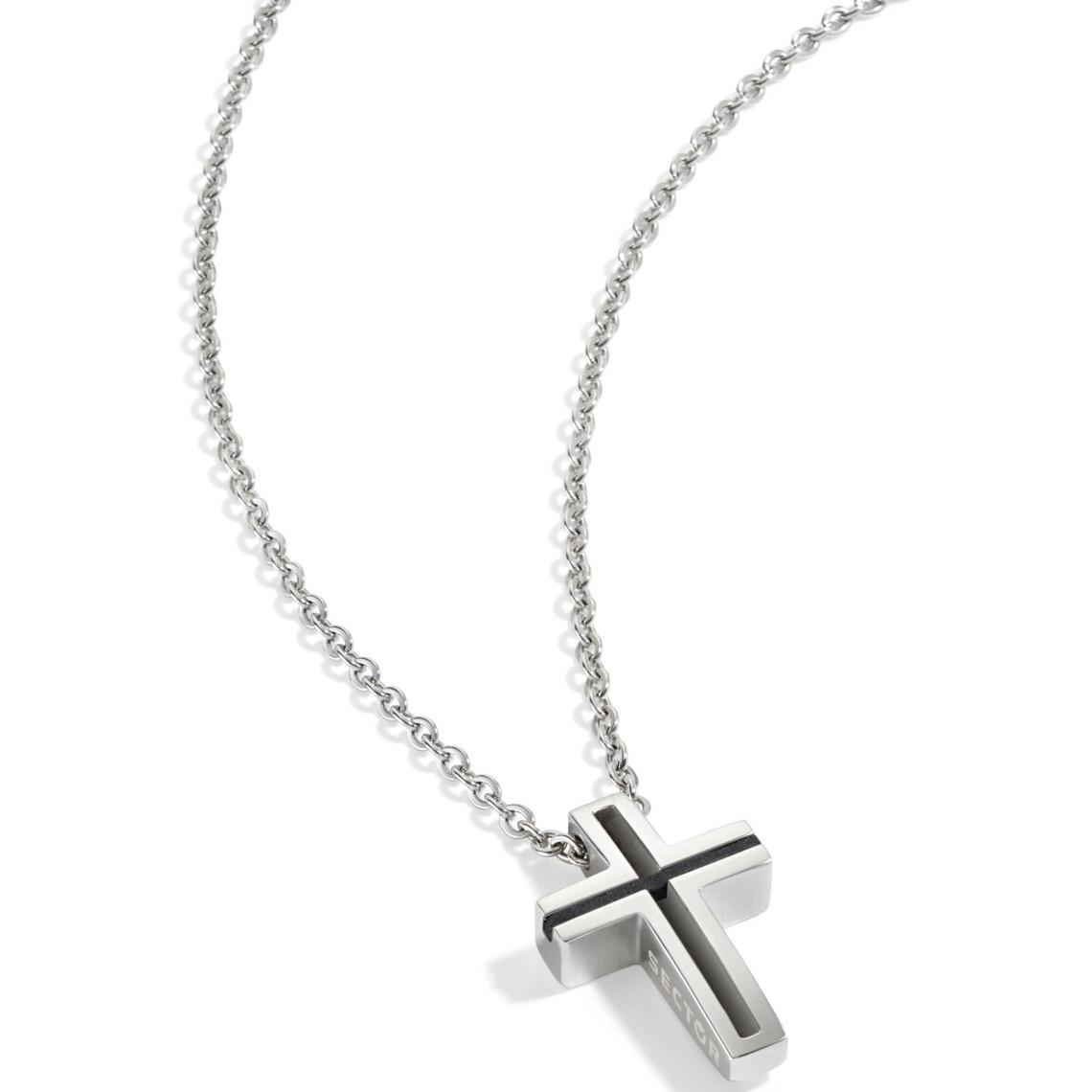collier et pendentif sector szq01 - collier et pendentif chapelet croix argent homme