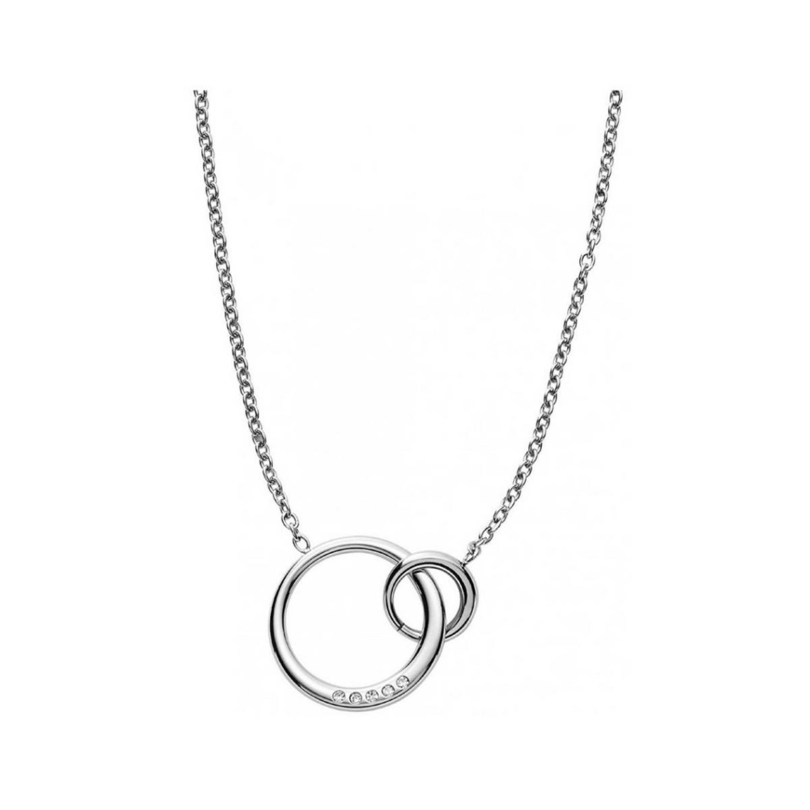 collier et pendentif skagen skj1053040 - collier argenté double anneaux femme