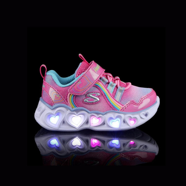 Basket lumineux HEART LIGHTS - RAINBOW rose/multicolore Chaussures fille