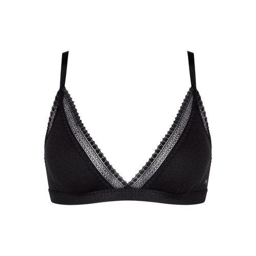 SLOGGI GO RIBBED Bralette - Noir en coton Sloggi Mode femme