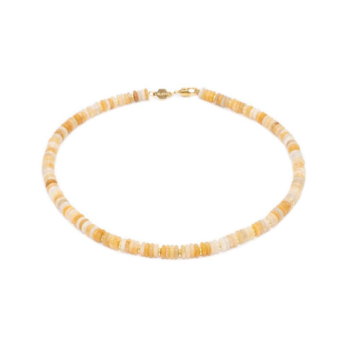 Sloya - Collier Blima en pierres Jade jaune - Collier et pendentifs