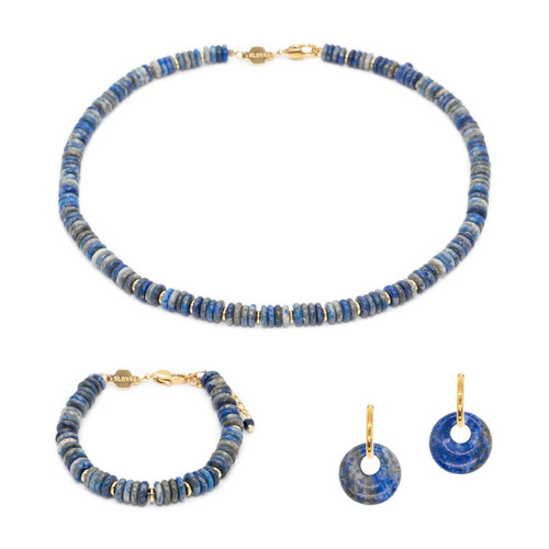 Parure Blima en pierres Lapis-lazuli Bleu Sloya Mode femme