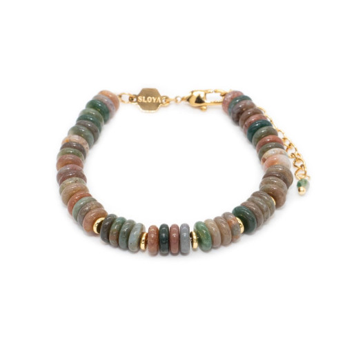 Sloya - Bracelet Blima en pierres Agate Indienne - Sloya Bijoux