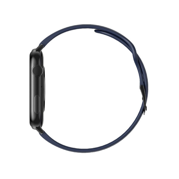 Montre connectée mixte SW043C avec bracelet en silicone bleu Smarty