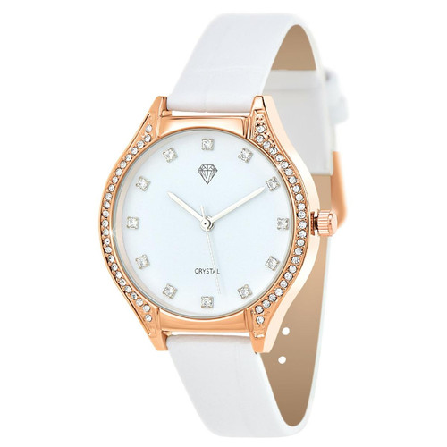 So Charm Montres - Montre femme MF447-ORROSE - Bracelet Cuir Blanc - Toutes les montres