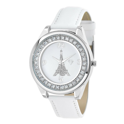So Charm Montres - Montre femme MF458-BLANC - Bracelet en Cuir Blanc - Toutes les montres