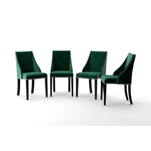 Ted Lapidus Home - Lot De 4 Chaises PATCHOULI Vert  - Soldes chaises, tabourets, bancs