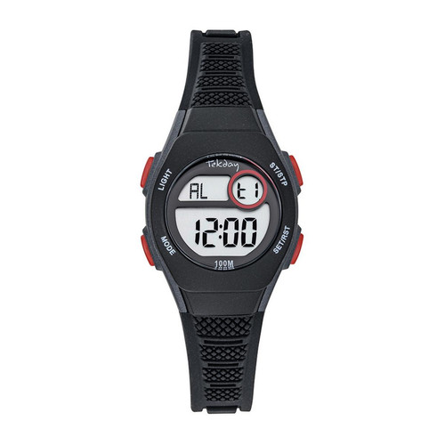 Tekday - Montre pour enfant 654817 avec bracelet en silicone noir - montres tekday