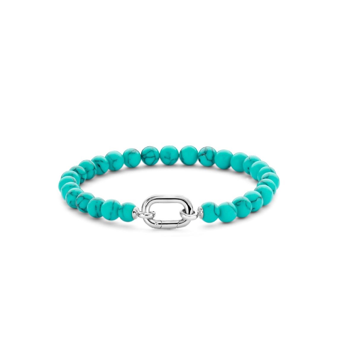 bracelet ti sento - 23037tq  argent rhodié et pierres synthétiques turquoises