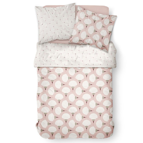 Today - Parure de lit 2 personnes Coton Zippée Imprimé Mawira Lily - Parure de lit