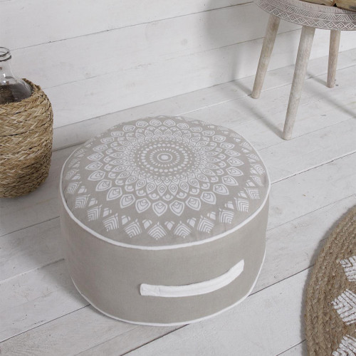 Today - Pouf rond SLOW LIFE Karma - Mobilier Deco
