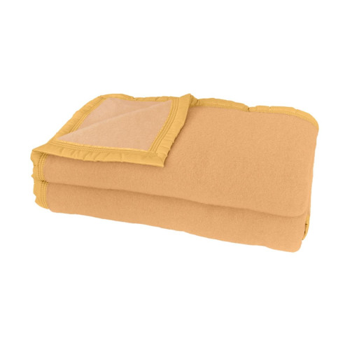 Toison D'Or - Couverture en pure laine double face VOLTA Orange - Parure de lit
