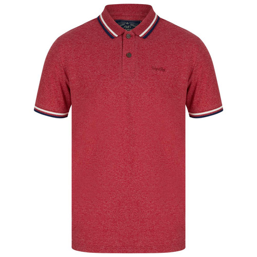 Tokyo Laundry - Polo uni logo poitrine Rouge - Vêtement homme