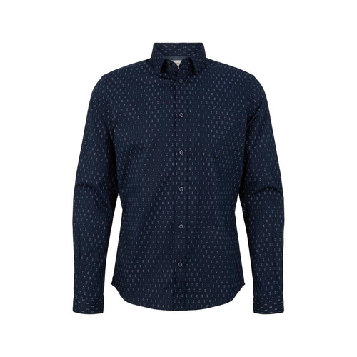 Tom Tailor - Chemise bleu marine imprimée - Promos chemises homme