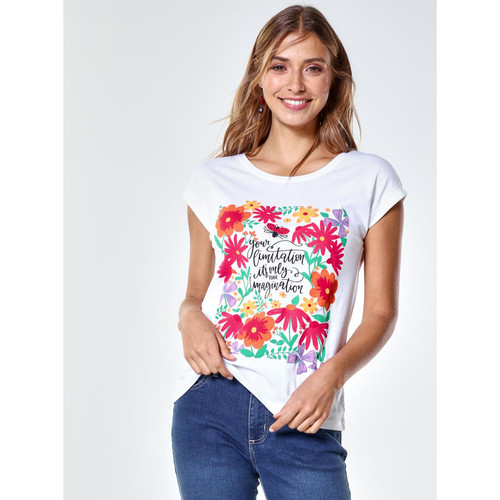 Venca - T-Shirt classique imprimé manches courtes - T-shirt femme