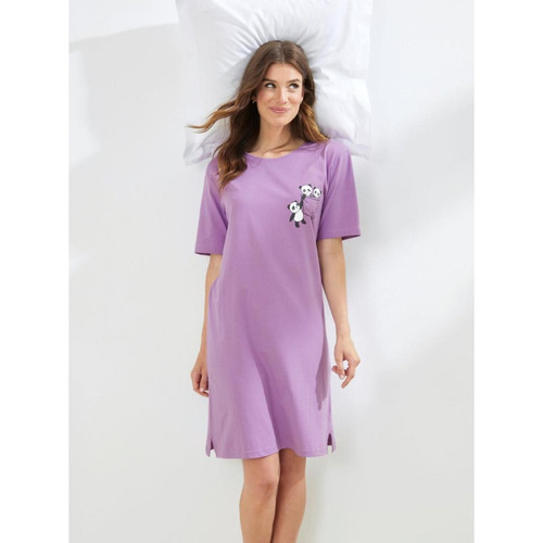 Venca - Chemise de nuit à manches courtes imprimée ours - Pyjamas femme et lingerie de nuit