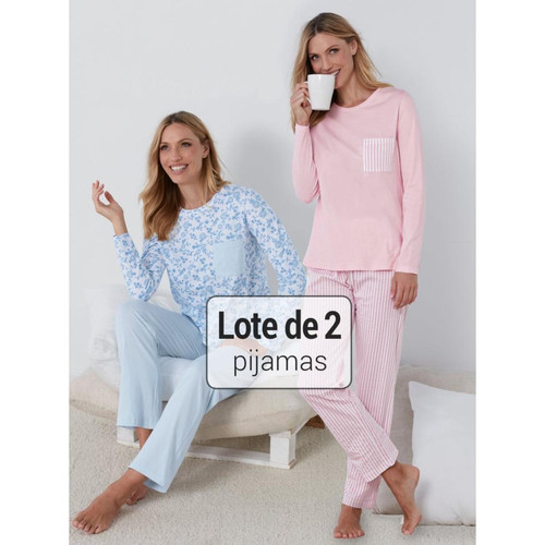Venca - ot de 2 pyjama t-shirt + pantalon long - Lingerie de nuit