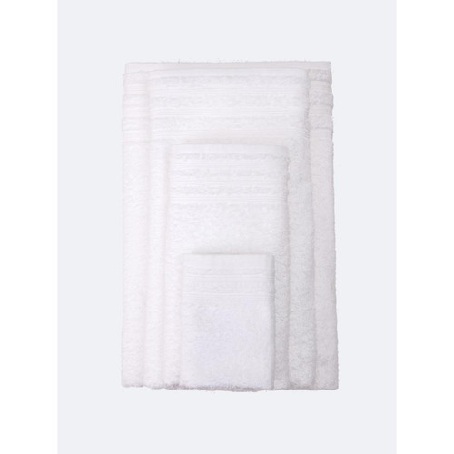 Venca - Serviette en tissu éponge 00 % coton - Serviettes draps de bain blanc