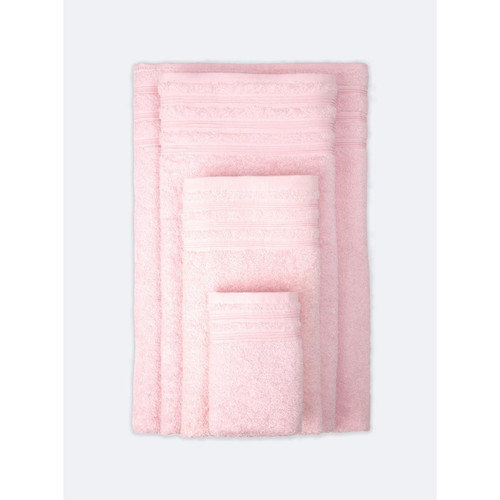 Venca - Serviette en tissu éponge 00 % coton - Serviettes draps de bain rose