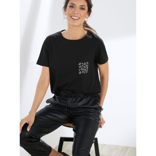 Venca - T-shirt à manches courtes avec applications de strass - T-shirt manches courtes femme
