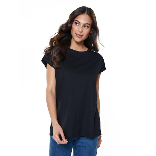 Venca - T-shirt à manches courtes en tricot uni - T-shirt manches courtes femme