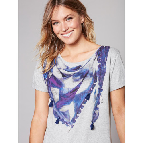 Venca - T-shirt avec imprimé et glands - T-shirt femme