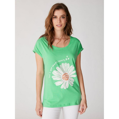 Venca - T-Shirt manches courtes imprimé floral - La mode grande taille femme