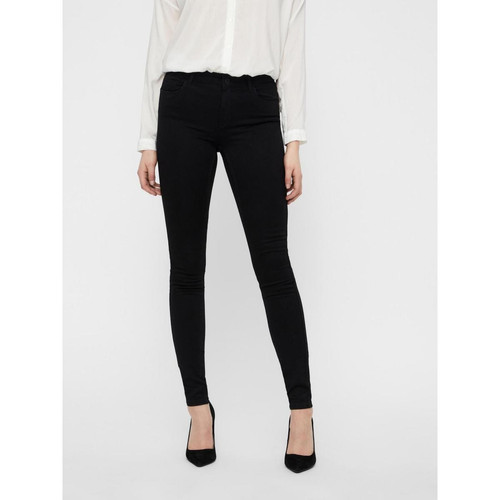 Vero Moda - Jean slim Slim Fit Taille moyenne Longueur regular noir Adele - Jeans noir