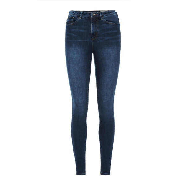 Jean skinny Slim Fit Taille haute Longueur regular bleu en coton Dot Vero Moda Mode femme