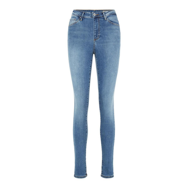 Jean skinny Skinny Fit Taille haute Longueur regular bleu en coton Zoe Vero Moda Mode femme