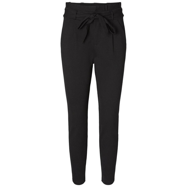 Pantalon paperbag Loose Fit Taille haute noir en viscose Nell Vero Moda Mode femme
