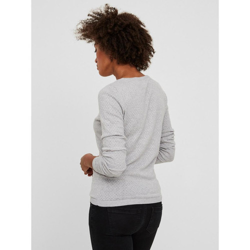 Pull en maille Col rond Manches longues gris Kaye Vero Moda