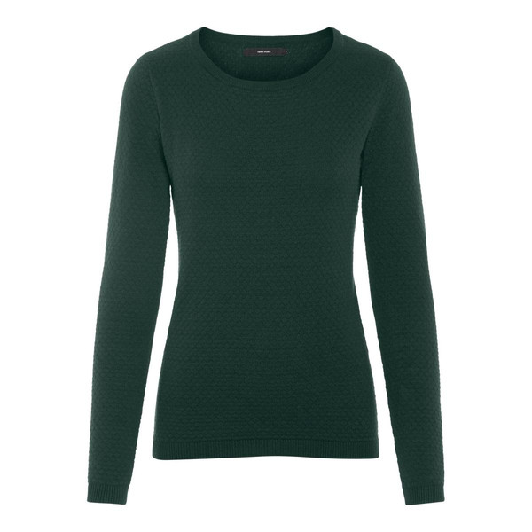 Pull en maille Col rond Manches longues vert Ella Pull