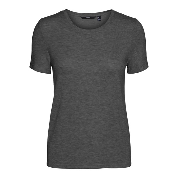 T-shirts Regular Fit Col rond Manches courtes gris en coton T-shirt manches courtes