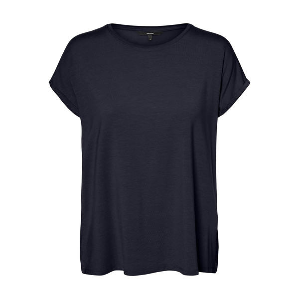 T-shirt Regular Fit Col rond Manches courtes Longueur regular bleu Lina T-shirt manches courtes