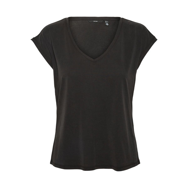 T-shirt Relaxed Fit Col en V Manches courtes Longueur regular noir Vero Moda Mode femme