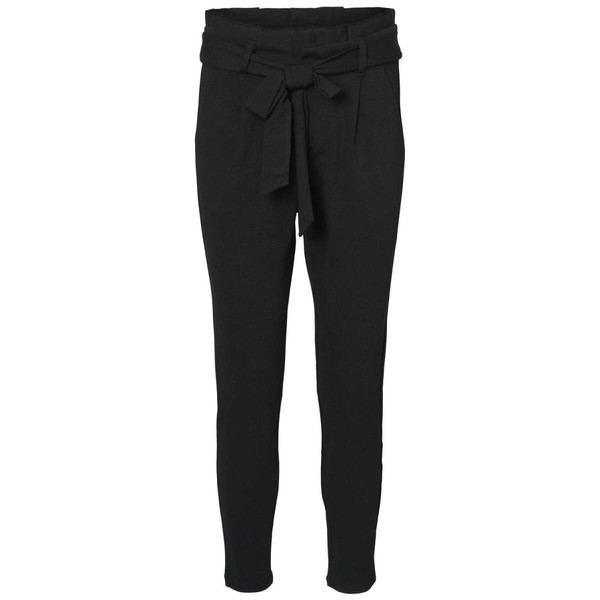 Pantalon paperbag Loose Fit Taille haute noir en viscose Kai Vero Moda Mode femme