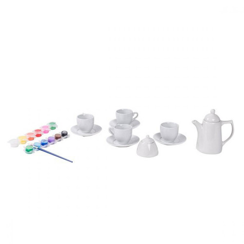 Wooz'Art - Service à thé à peindre - Cuisine, dinette et ménage