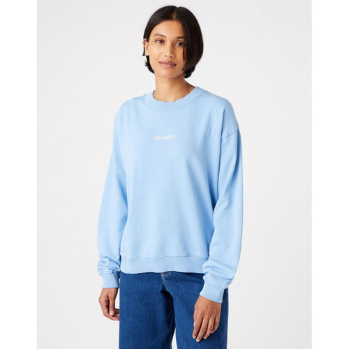 Wrangler - Sweatshirt bleu Femme  - Sweat femme