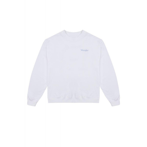 Sweatshirt en coton blanc pour femme Sweat