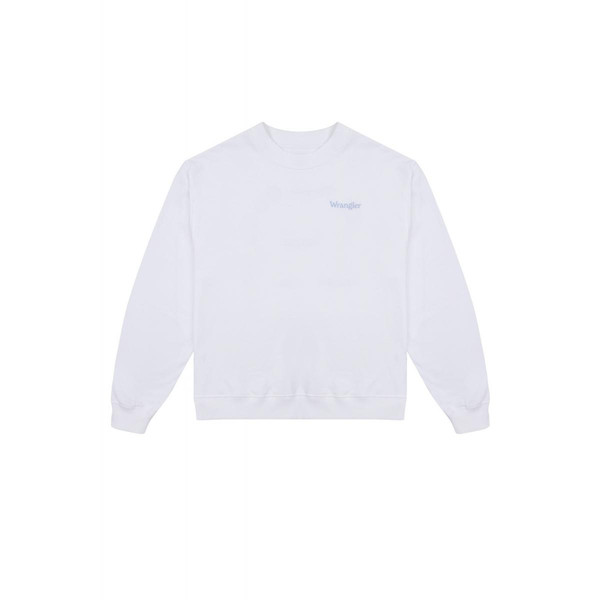 Sweatshirt en coton blanc pour femme Sweat