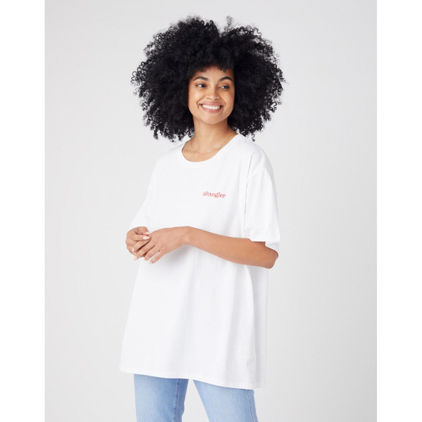 T-Shirt pour femme en coton blanc  Wrangler Mode femme
