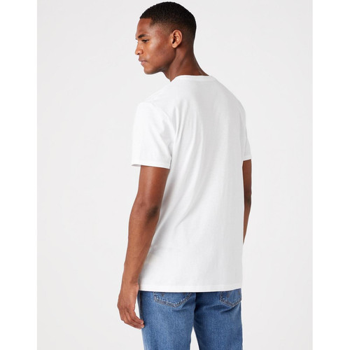 T-Shirt blanc Homme  en coton Wrangler