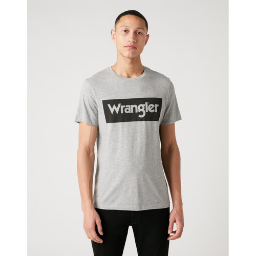 Wrangler - Tee-hirt Homme SS Logo Tee en Coton - T-shirt / Polo homme