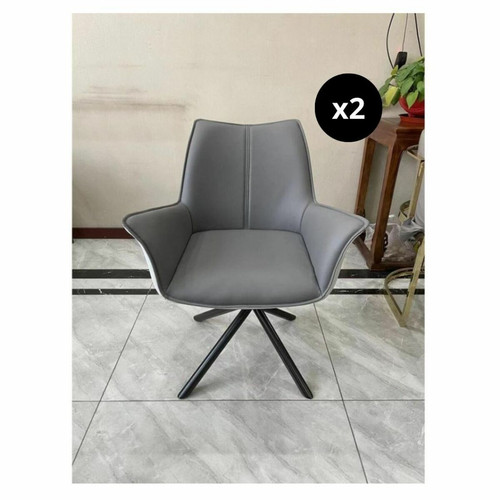 3S. x Home - Lot de 2 chaises pivotante  - La Salle A Manger Design